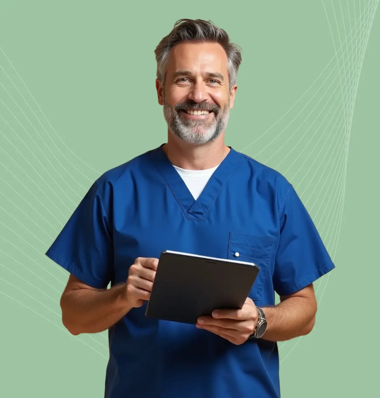 male-healthcare-professional-holding-clipboard
