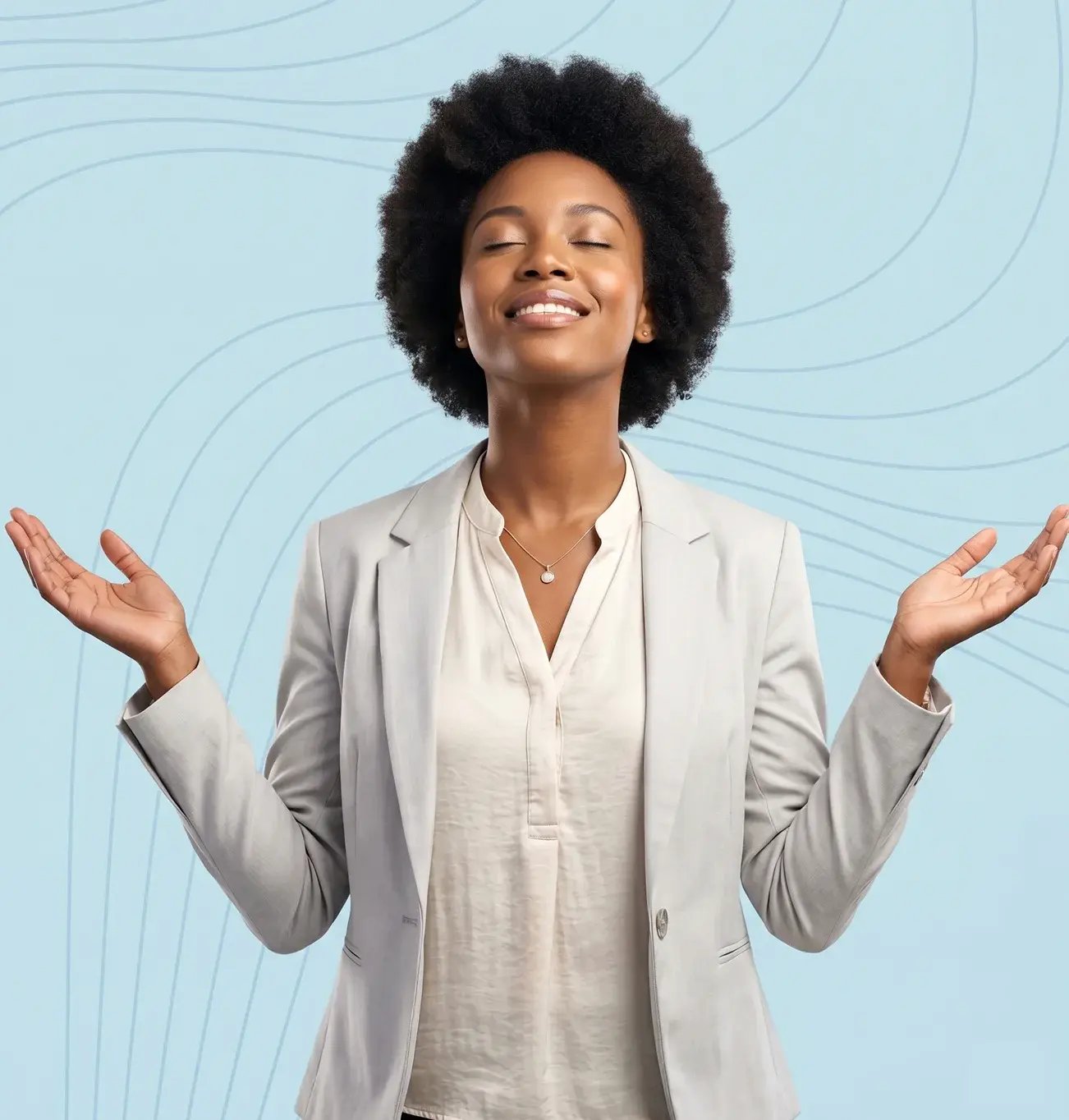 woman-smiling-looking-up